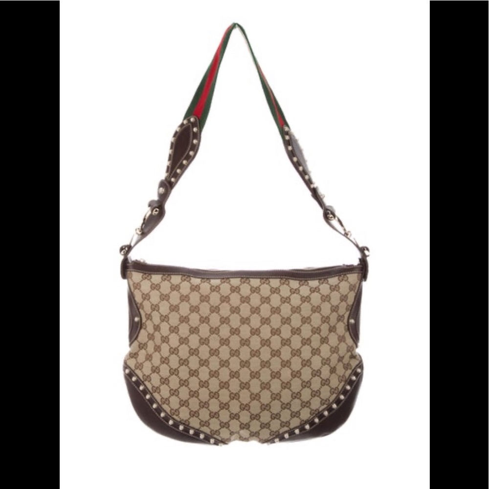 Canvas  Pelham red and green web Hobo Bag